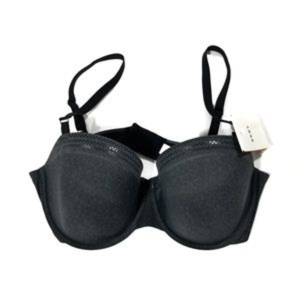 DKNY 36DD Gray Balconnette Bra